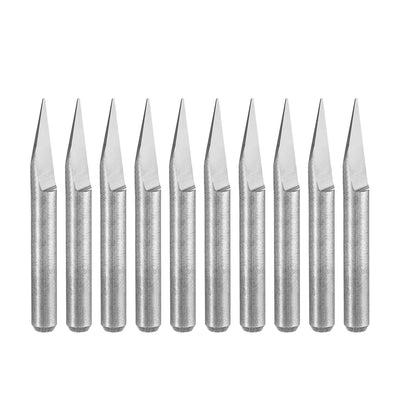 uxcell Uxcell 1/8" Shank 0.3mm Tip 30 Degree Carbide Wood Engraving Bit CNC Router Tool 10pcs