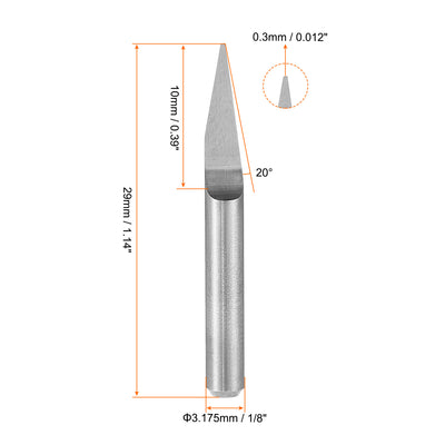 Harfington Uxcell Tip Carbide Wood Engraving Bit CNC Router Tool