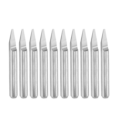 uxcell Uxcell 1/8" Shank 1mm Tip 30 Degree Carbide Wood Engraving Bit CNC Router Tool 10pcs