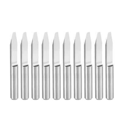 uxcell Uxcell 1/8" Shank 1.5mm Tip 30 Degree Carbide Wood Engraving Bit CNC Router Tool 10pcs