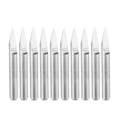 uxcell Uxcell 1/8" Shank 0.6mm Tip 30 Degree Carbide Wood Engraving Bit CNC Router Tool 10pcs