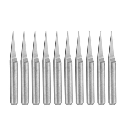 uxcell Uxcell 1/8" Shank 0.4mm Tip 20 Degree Carbide Wood Engraving Bit CNC Router Tool 10pcs