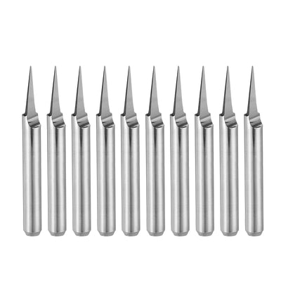 uxcell Uxcell 1/8" Shank 0.2mm Tip 15 Degree Carbide Wood Engraving Bit CNC Router Tool 10pcs