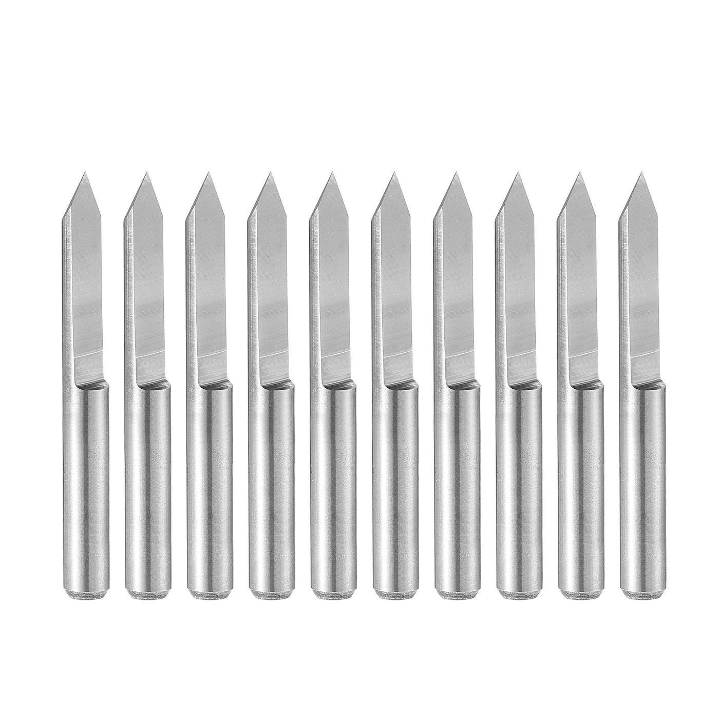 uxcell Uxcell 1/8" Shank 0.2mm Tip 60 Degree Carbide Wood Engraving Bit CNC Router Tool 10pcs