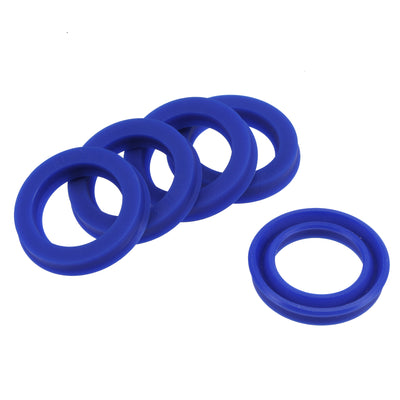 Harfington Uxcell UHS Radial Shaft Seal 18mm ID x 26mm OD x 5mm Width PU Oil Seal, Blue Pack of 5