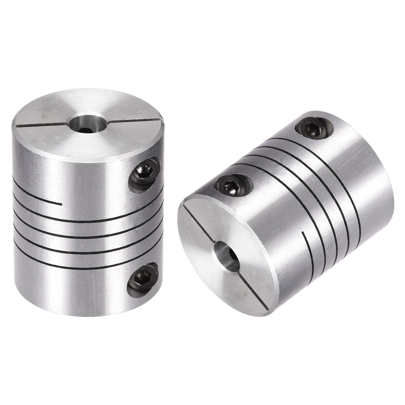 uxcell Uxcell 2PCS Motor Shaft 4mm to 6.35mm Helical Beam Coupler Coupling 20mm Dia 25mm Long