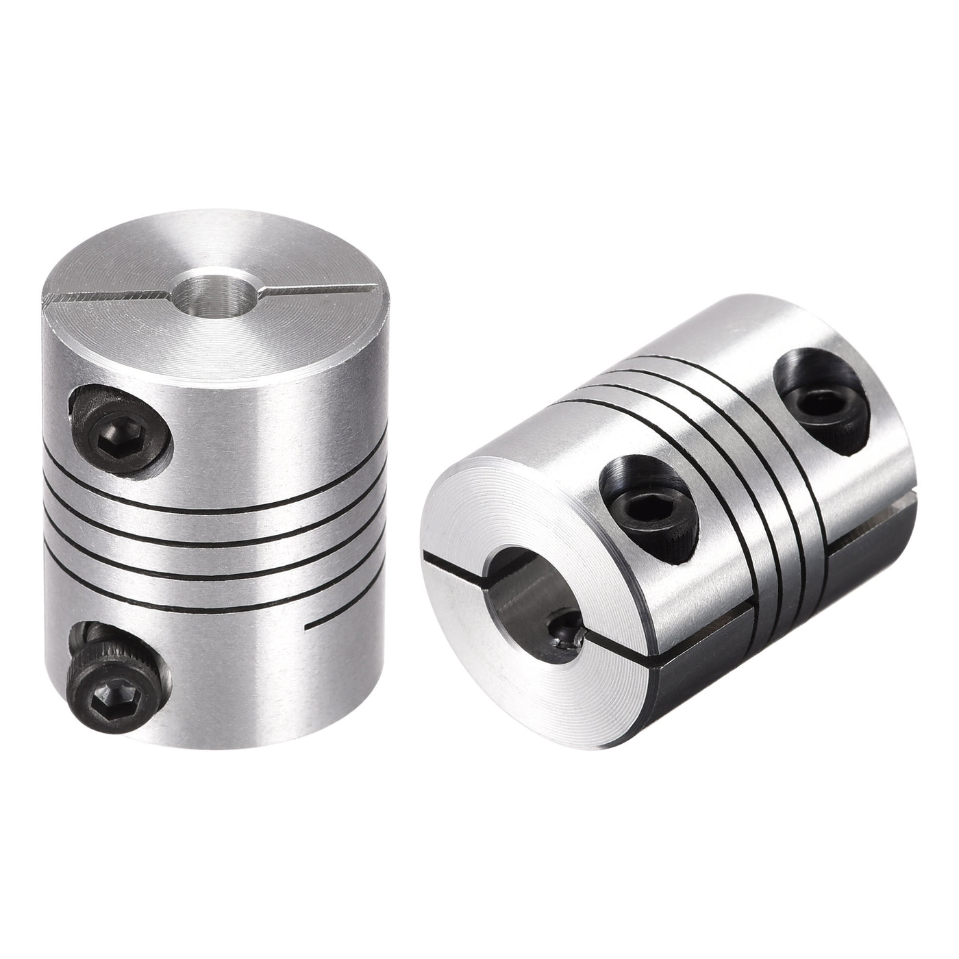 uxcell Uxcell 2PCS Motor Shaft 5mm to 8mm Helical Beam Coupler Coupling 20mm Dia 25mm Length
