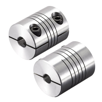 Harfington Uxcell Motor Shaft 5mm to 7mm Helical Beam Coupler Coupling 25mm Dia 30mm Length