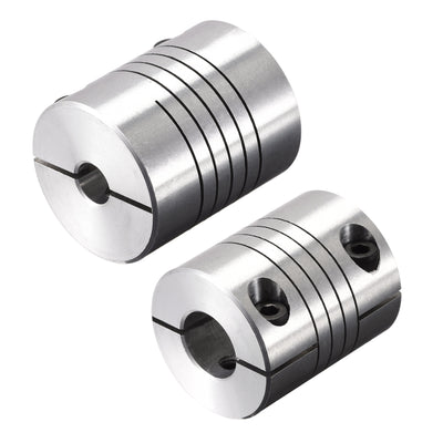 Harfington Uxcell Motor Shaft 7mm to 11mm Helical Beam Coupler Coupling 25mm Dia 30mm Length