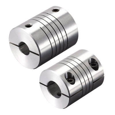 Harfington Uxcell Motor Shaft 8mm to 11mm Helical Beam Coupler Coupling 25mm Dia 30mm Length