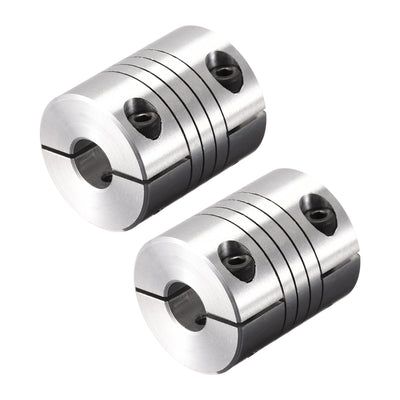 Harfington Uxcell Motor Shaft 9mm to 10mm Helical Beam Coupler Coupling 25mm Dia 30mm Length