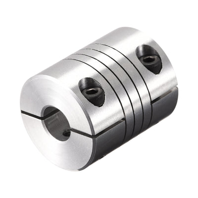 Harfington Uxcell Motor Shaft 9mm to 10mm Helical Beam Coupler Coupling 25mm Dia 30mm Length
