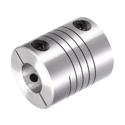 Harfington Uxcell Motor Shaft 10mm to 11mm Helical Beam Coupler Coupling 25mm Dia 30mm Length
