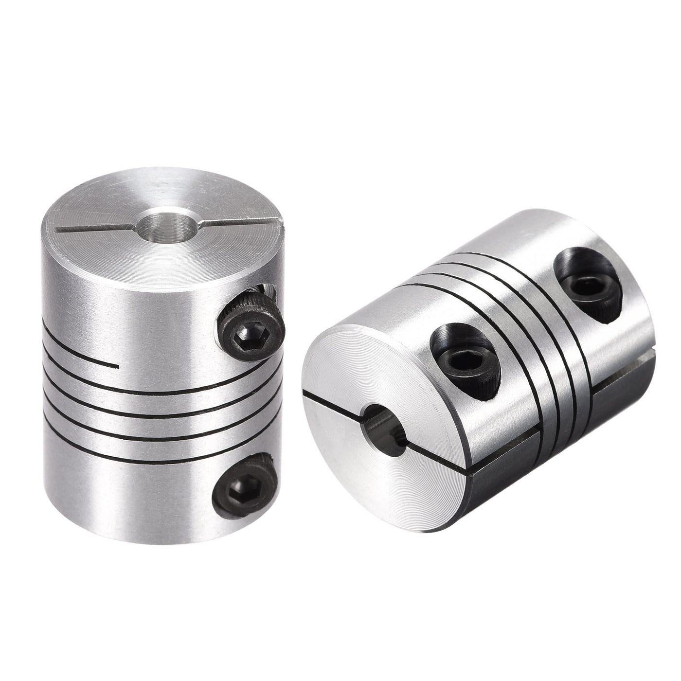uxcell Uxcell 2PCS Motor Shaft 5mm to 6.35mm Helical Beam Coupler Coupling 25mm Dia 30mm Long