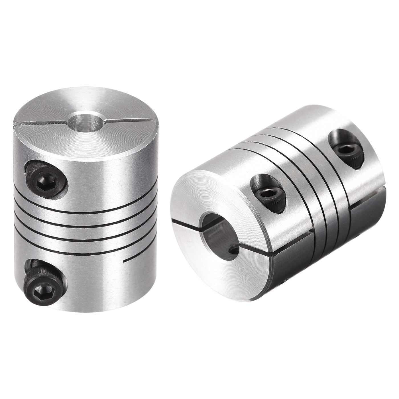 uxcell Uxcell 2PCS Motor Shaft 5mm to 10mm Helical Beam Coupler Coupling 25mm Dia 30mm Length
