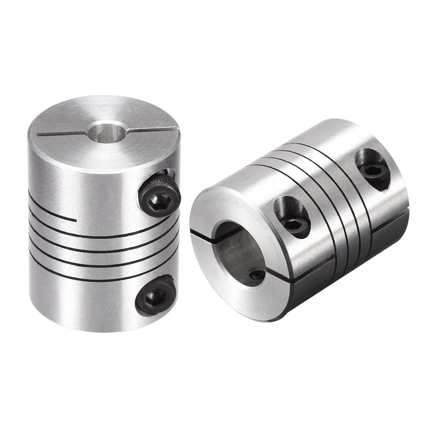 uxcell Uxcell 2PCS Motor Shaft 5mm to 12mm Helical Beam Coupler Coupling 25mm Dia 30mm Length