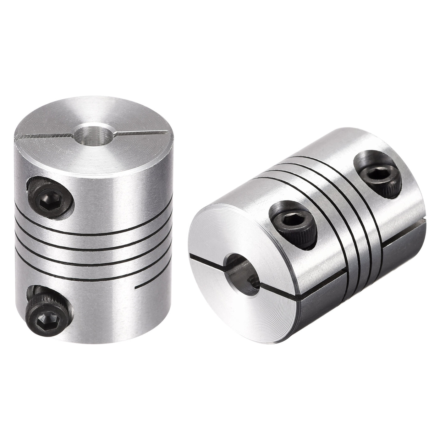uxcell Uxcell 2PCS Motor Shaft 6mm to 6.35mm Helical Beam Coupler Coupling 25mm Dia 30mm Long
