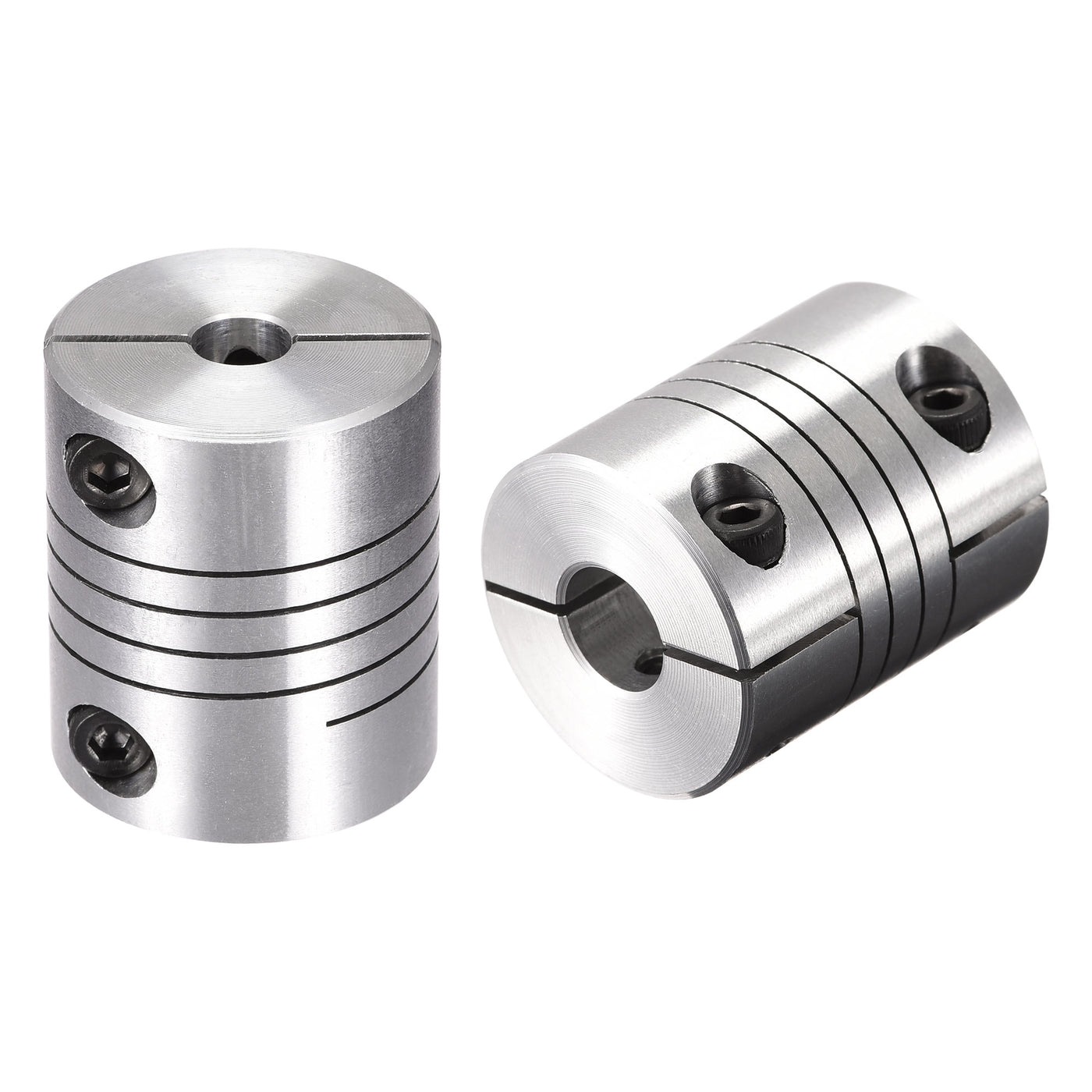 uxcell Uxcell 2PCS Motor Shaft 7mm to 10mm Helical Beam Coupler Coupling 25mm Dia 30mm Length