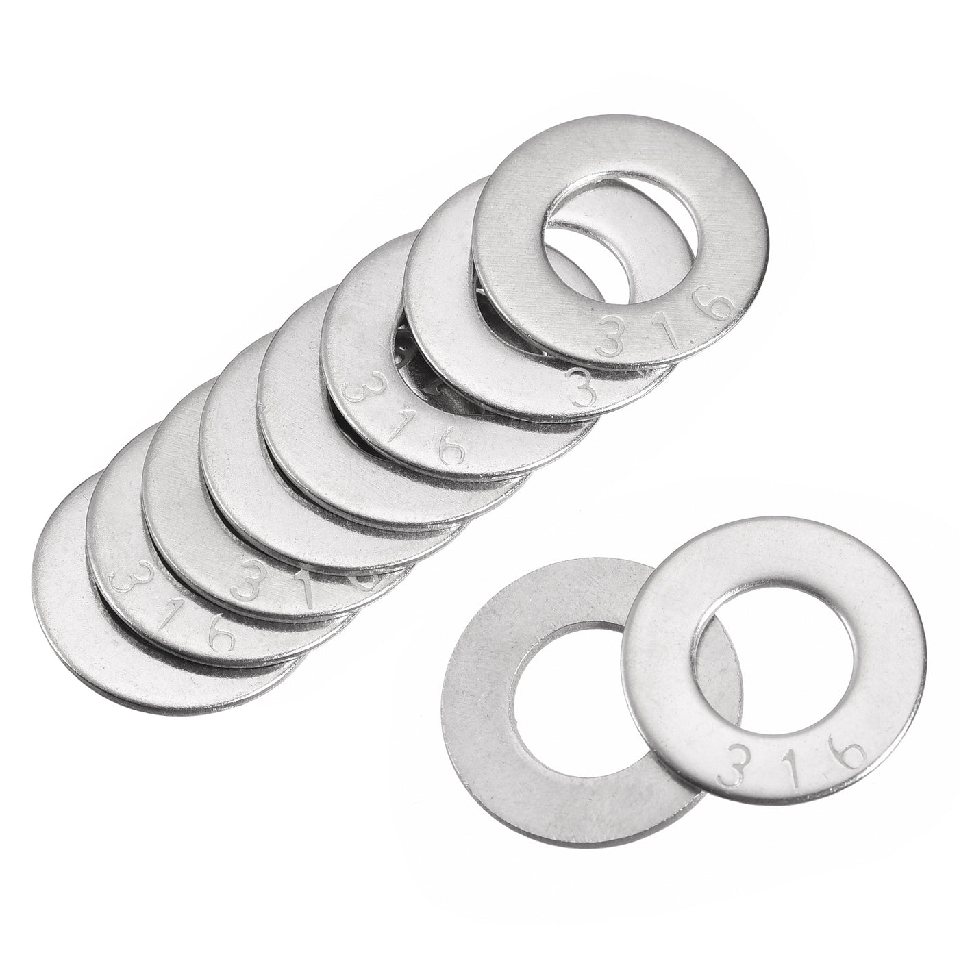 uxcell Uxcell 316 Stainless Steel Flat Washer for Screw Bolt for Furniture