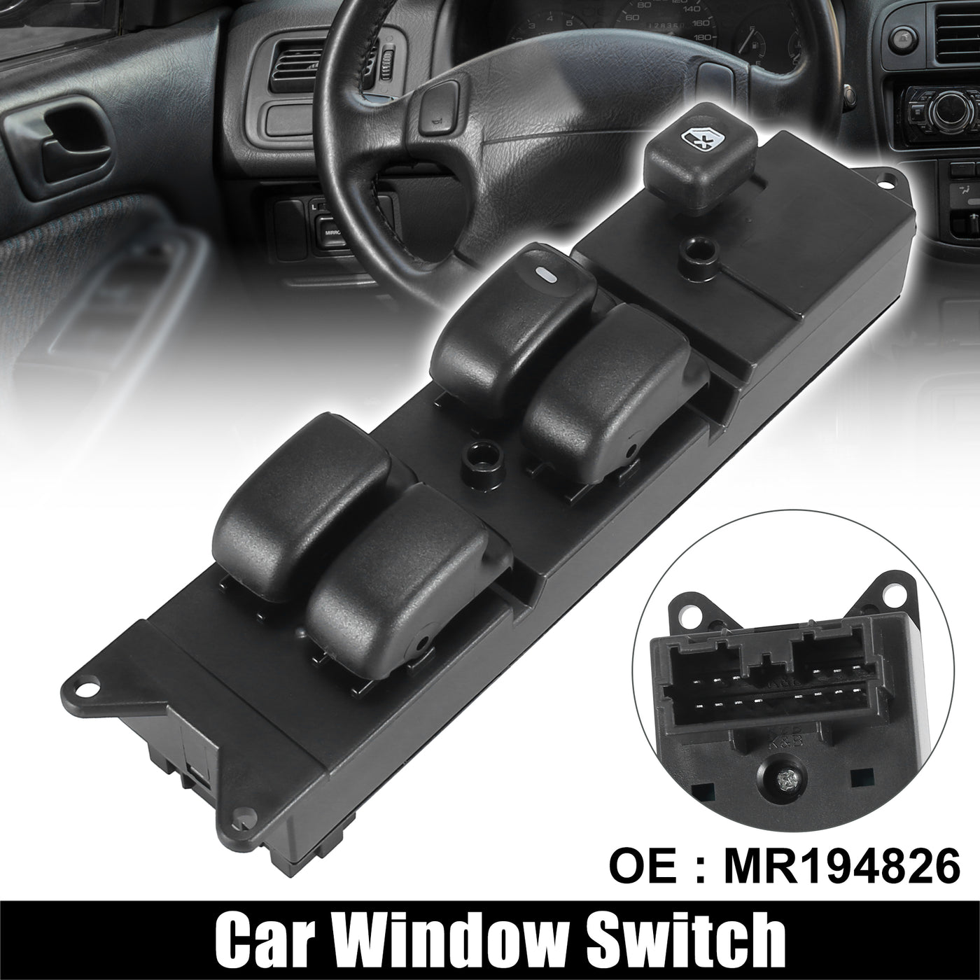 X AUTOHAUX Master Driver Side Power Window Switch MR194826 Replacement for Mitsubishi Lancer 2002-2010 2012-2013