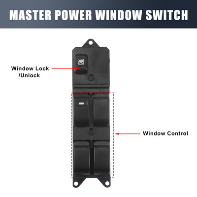 Harfington Master Driver Side Power Window Switch MR587942 Replacement for Mitsubishi Lancer Montero Pajero 2004-2009
