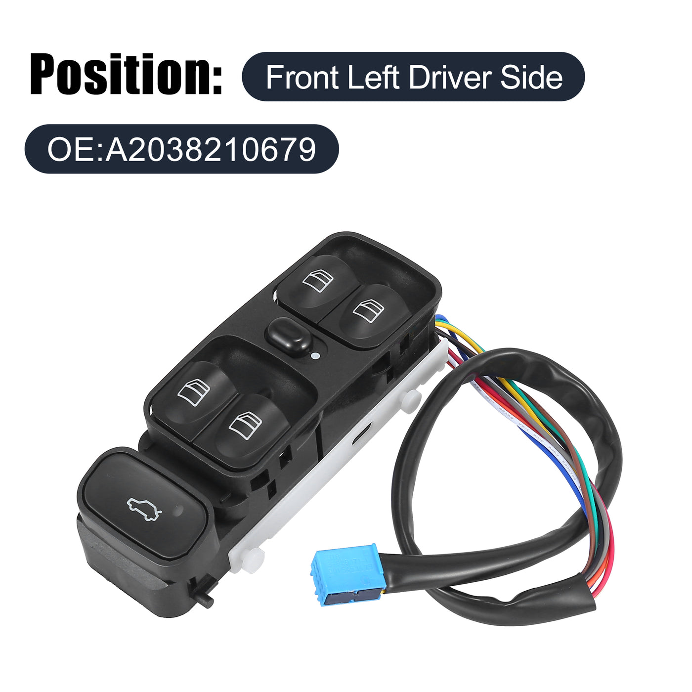 X AUTOHAUX Master Driver Side Power Window Switch A2038210679 Replacement for Mercedes-Benz C-Class C230 C320