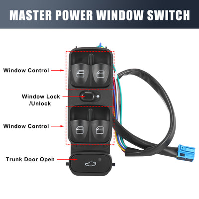 Harfington Master Driver Side Power Window Switch A2038210679 Replacement for Mercedes-Benz C-Class C230 C320