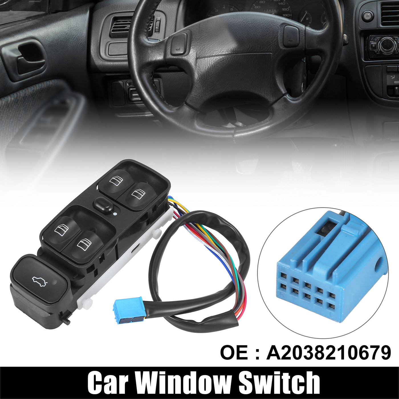 X AUTOHAUX Master Driver Side Power Window Switch A2038210679 Replacement for Mercedes-Benz C-Class C230 C320
