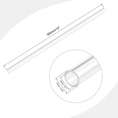 Harfington Acrylic Pipe Rigid Round Tube for Lamps Lanterns, Water Cooling System
