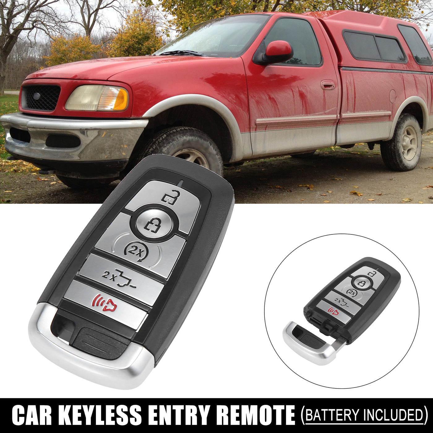 X AUTOHAUX 902MHz M3N-A2C93142600 Replacement Keyless Entry Remote Car Key Fob for Ford F-150 F-250 F-350 F-450 F-550 2018-2022 164-R8166