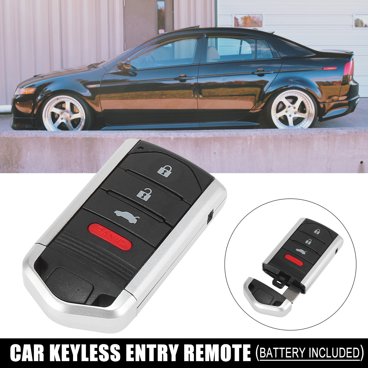 X AUTOHAUX 314MHz M3N5WY8145 Replacement Keyless Entry Remote Car Key Fob for Acura TL 2009 2010 2011 2012 2013 2014 267F-5WY8145  3+1 Buttons