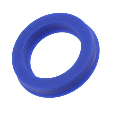 Harfington UN Radial Shaft Seal 24mm ID x 34mm OD x 7mm Width PU Oil Seal, Blue Pack of 5