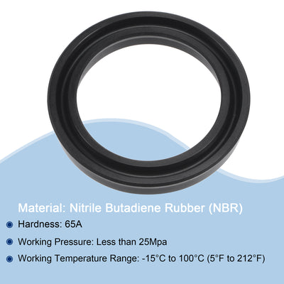 Harfington USH Radial Shaft Seal 32mm ID x 42mm OD x 6mm Width NBR Oil Seal, Black