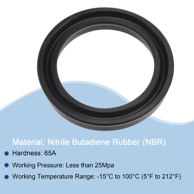 Harfington USH Radial Shaft Seal 35mm ID x 45mm OD x 6mm Width NBR Oil Seal, Black