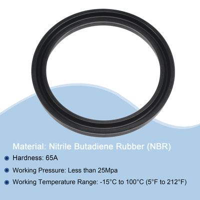 Harfington USH Radial Shaft Seal 50mm ID x 60mm OD x 6mm Width NBR Oil Seal, Black