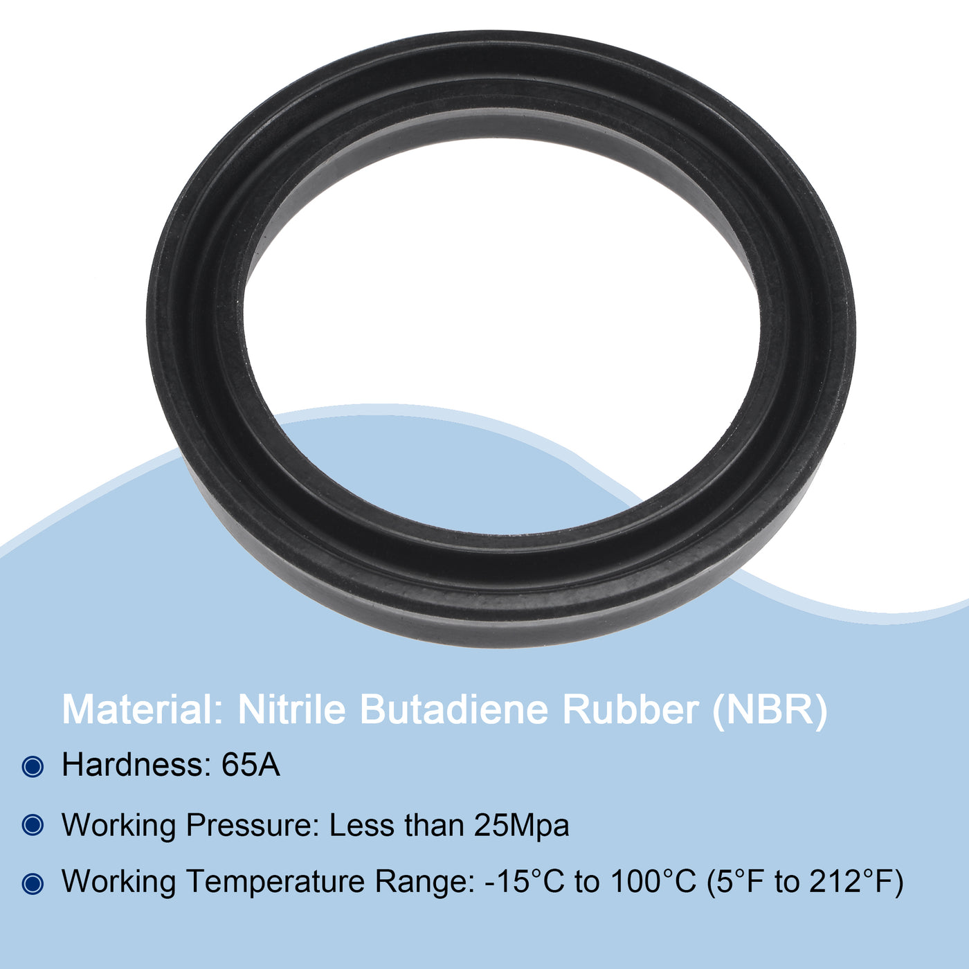 Harfington USH Radial Shaft Seal 28mm ID x 36mm OD x 5mm Width NBR Oil Seal, Black