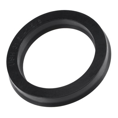 Harfington USH Radial Shaft Seal 31.5mm ID x 41.5mm OD x 6mm Width NBR Oil Seal, Black