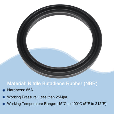 Harfington USH Radial Shaft Seal 45mm ID x 55mm OD x 6mm Width NBR Oil Seal, Black