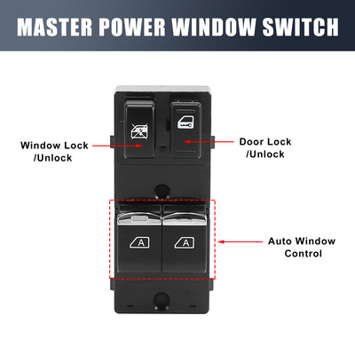 Harfington Power Window Switch for Nissan 350Z 2003-2008 Master Driver Side 25401-CD02D