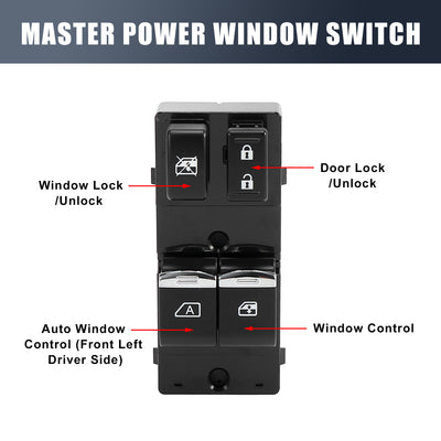 Harfington Power Window Switch for Nissan Frontier 2006-2019 Master Driver Side 25401-ZP50A