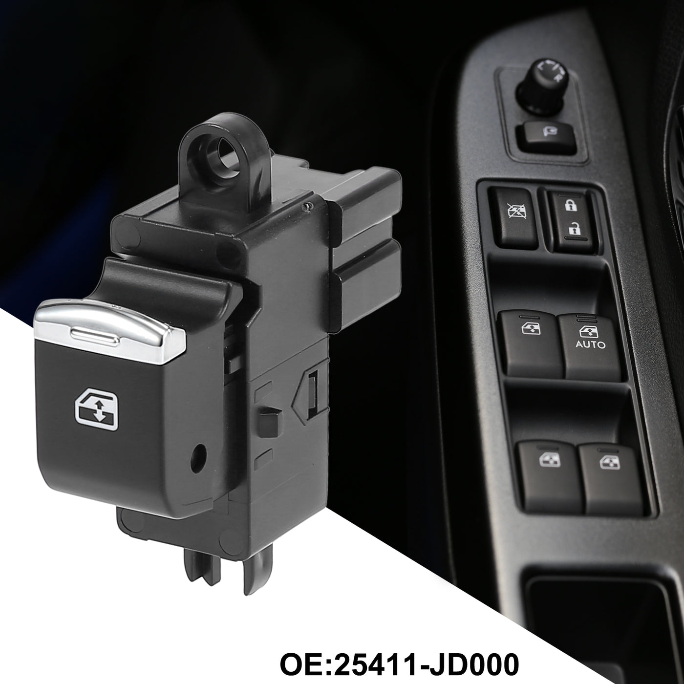 X AUTOHAUX Power Window Switch for Nissan Murano 2008-2012 Passenger Side 25411-JD000