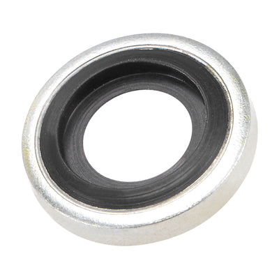 Harfington Bonded Sealing Washers M8 13.7x6.5x2.9mm Carbon Steel Nitrile Rubber Gasket, Pack of 50