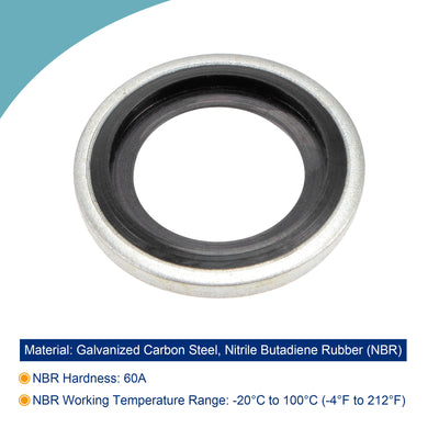 Harfington Bonded Sealing Washer Carbon Steel Nitrile Rubber Gasket