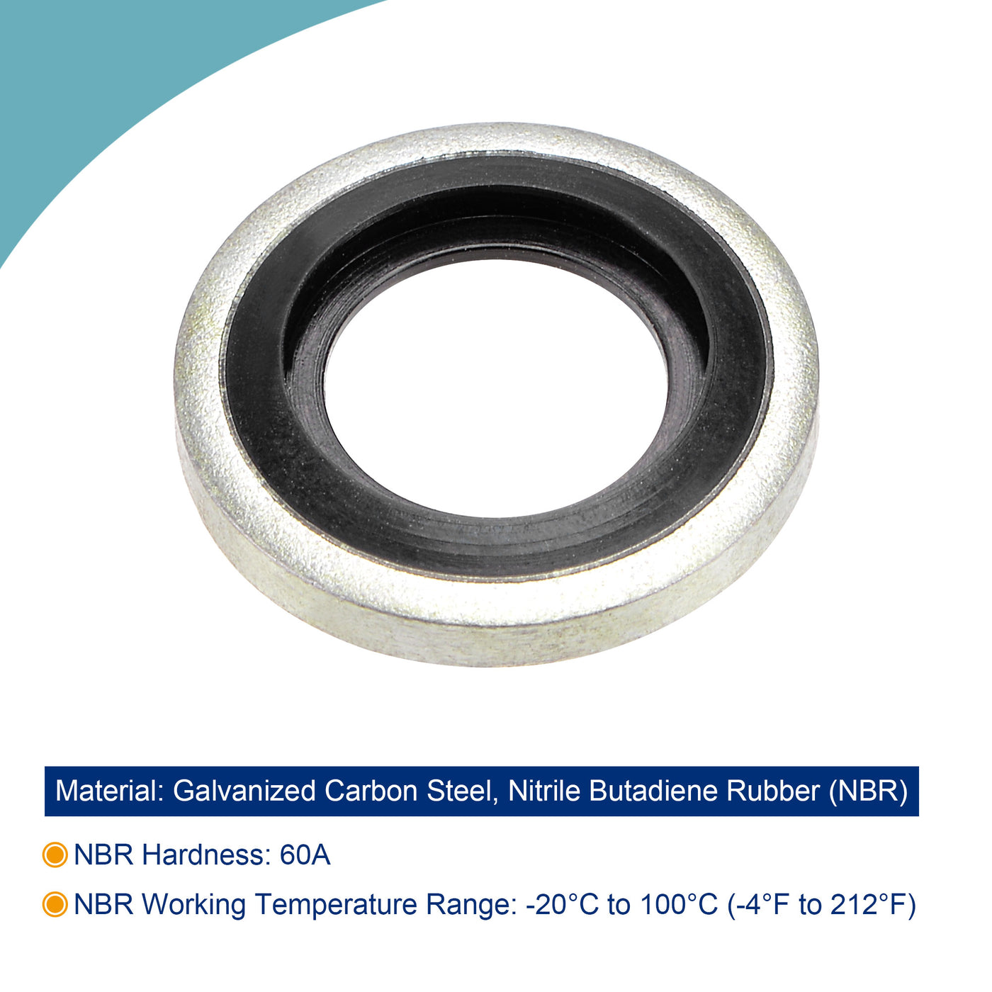 Harfington Bonded Sealing Washers G Carbon Steel Nitrile Rubber Gasket