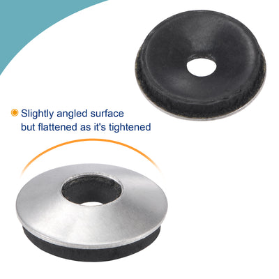 Harfington Bonded Sealing Washer Stainless Steel EPDM Rubber Backed Screw Gasket