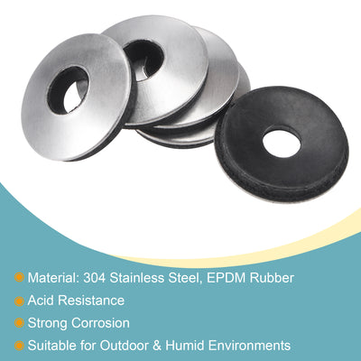 Harfington Bonded Sealing Washers Stainless Steel EPDM Rubber Backed Screw Gasket