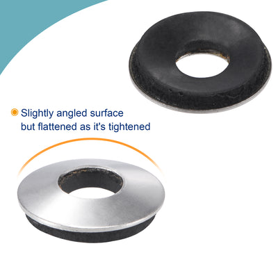 Harfington Bonded Sealing Washer Stainless Steel EPDM Rubber Backed Screw Gaskets