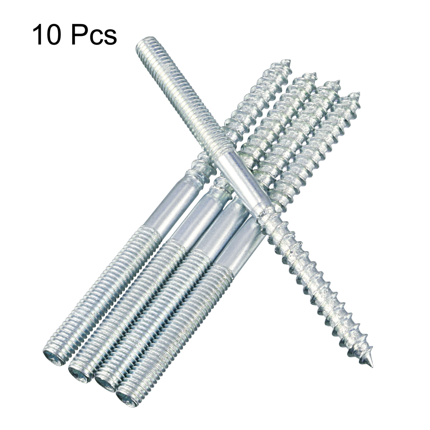Uxcell Uxcell M6x35mm Hanger Bolts Double Head Dowel Screw for Wood Furniture 20pcs