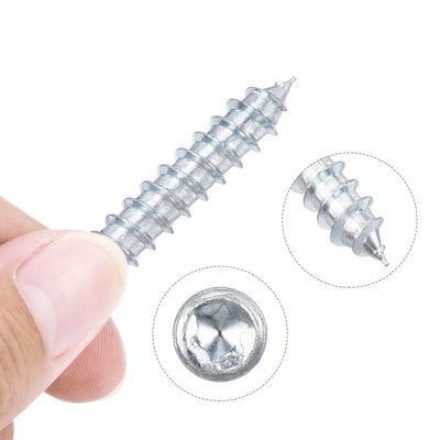 Harfington Uxcell M8x25mm Hanger Bolts Double Head Dowel Screw for Wood Furniture 20pcs