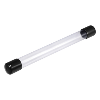 Harfington Storage Tube Small Plastic Round Tubing with Caps Rigid Bottle Container for Item Stored